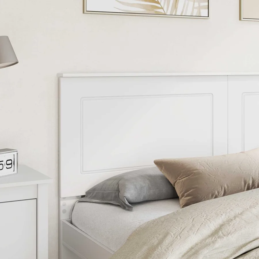 Tête de lit Blanc 100 cm Bois d’ingénierie - 3