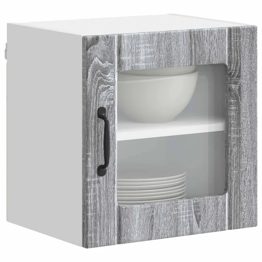 Cabinet en verre mural LUCCA Sonoma gris 40 x 31 x 40 cm - 3