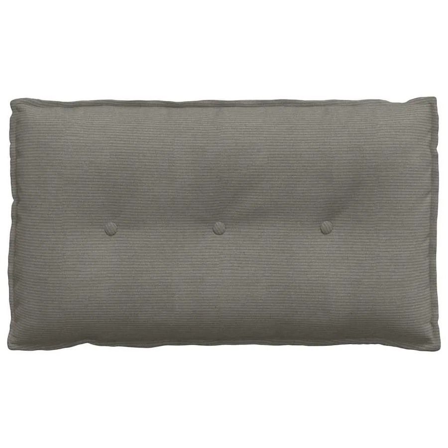Coussin de Dos Gris clair 80 x 50 cm Tissu en velours côtelé - 5