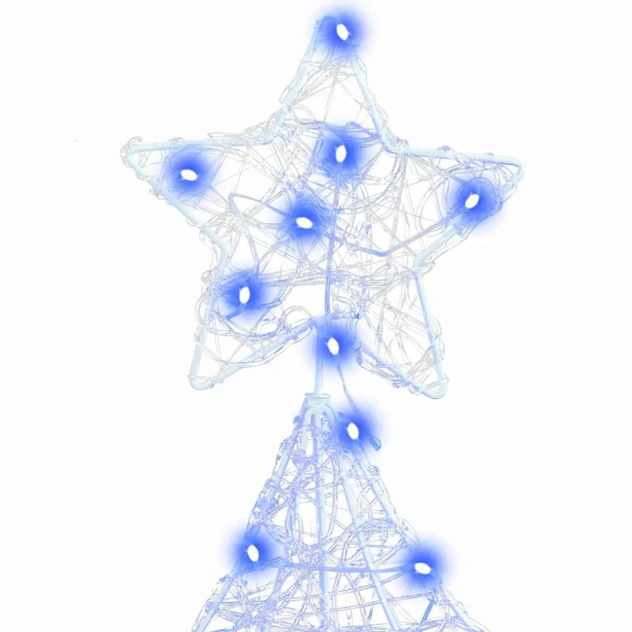 Sapin de Noël avec 100 LED Bleu 120 cm Acrylique - 7