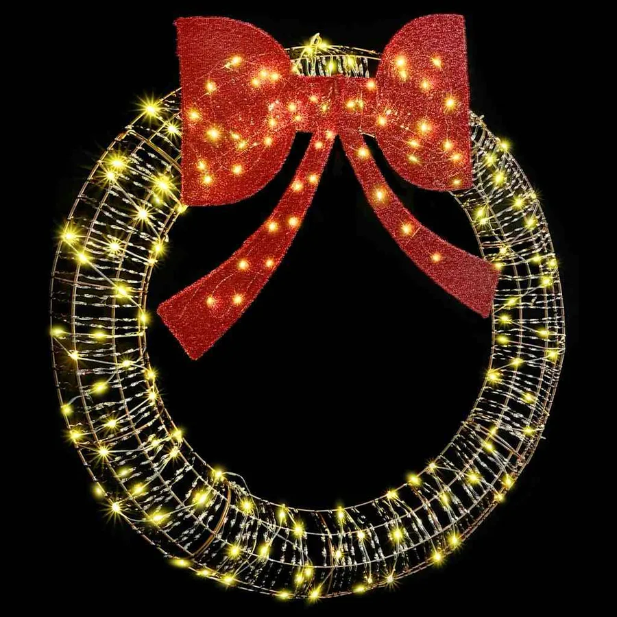 Couronne avec 150 LED Blanc chaud 121 x 121 x 10 cm PET - 5