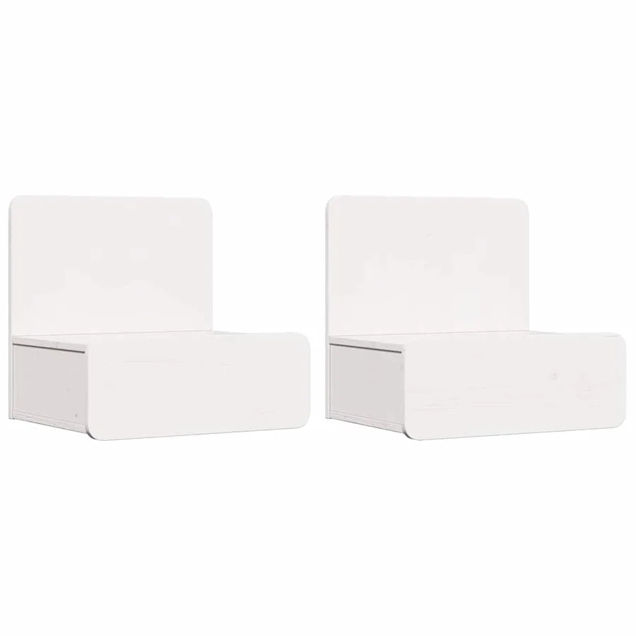 Table de chevet avec tiroir 2 pcs Blanc 44 x 32,5 x 40 cm - 2