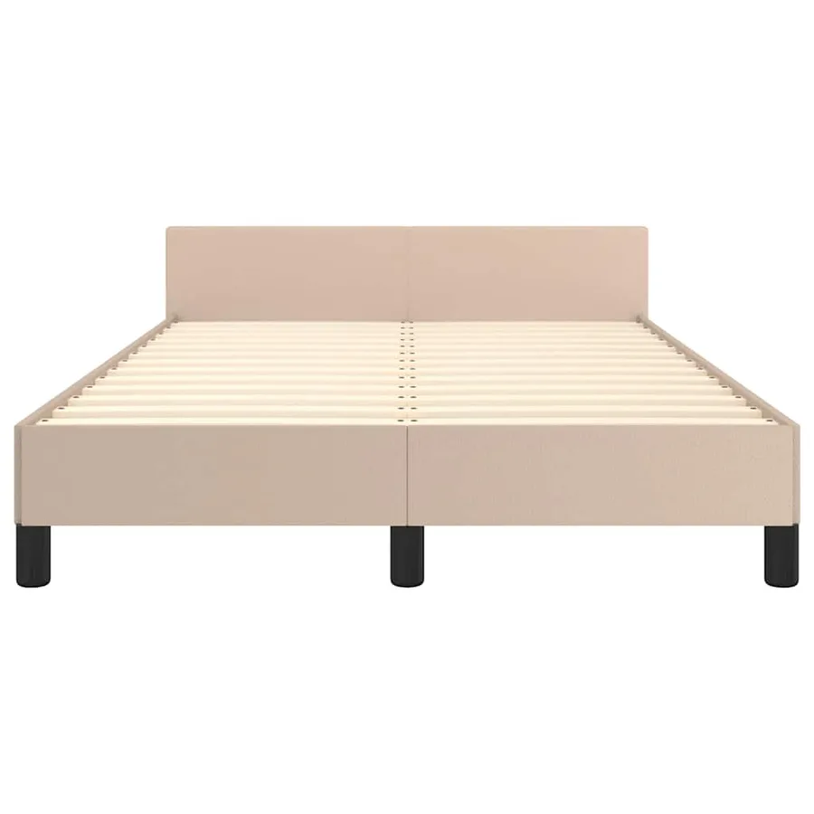 Cadre de lit avec tête de lit sans matelas cappuccino 120x200cm - 5