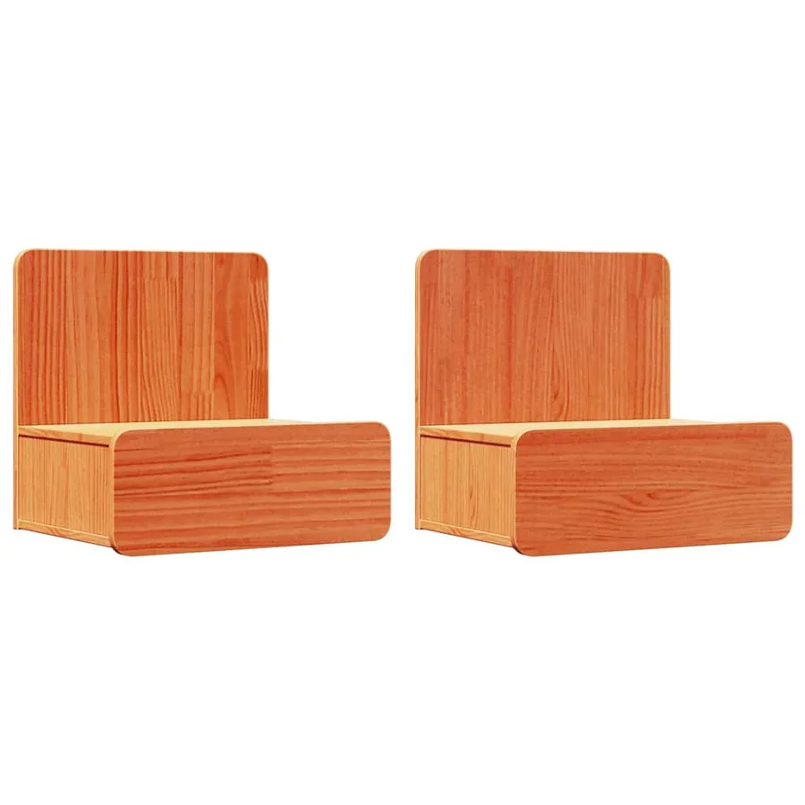 Table de chevet avec tiroir 2 pcs Brun cire 44 x 32,5 x 40 cm - 2