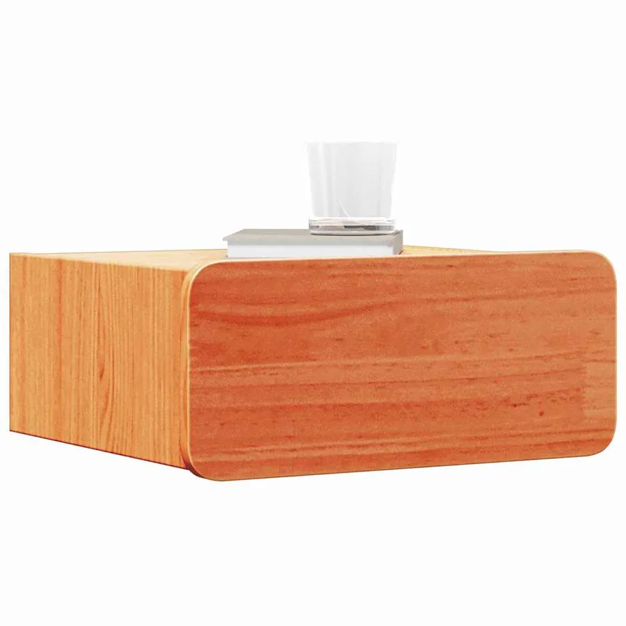 Table de chevet Brun cire 39 x 34 x 16,5 cm Bois massif en pin - 3