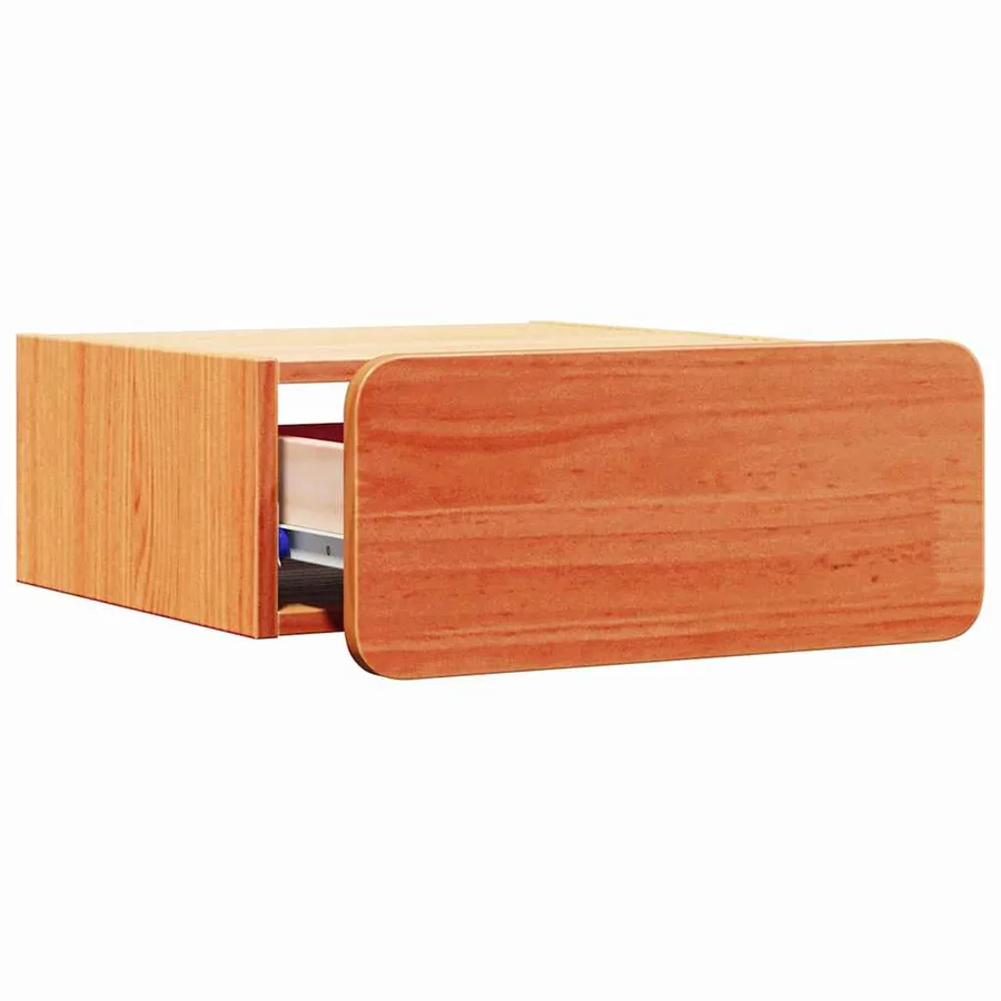 Table de chevet Brun cire 39 x 34 x 16,5 cm Bois massif en pin - 5