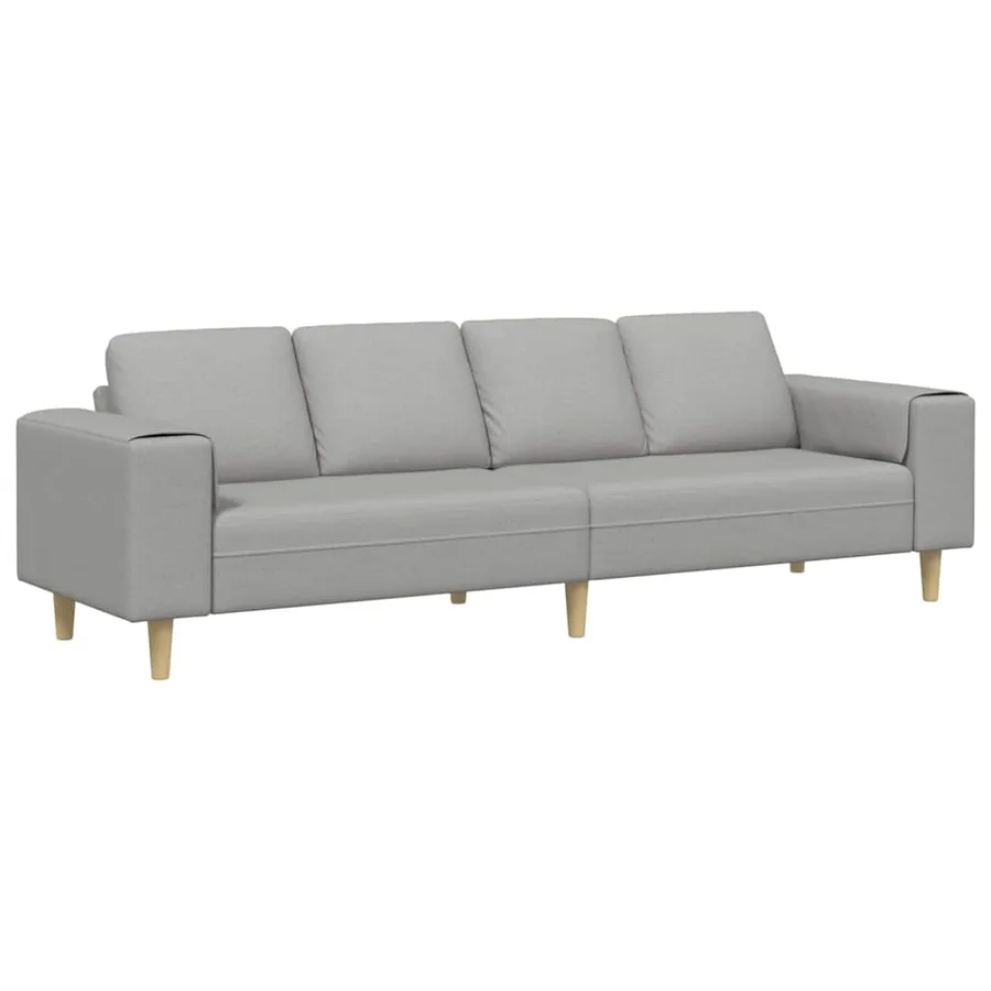 Canapé de salon Gris nuage 250 x 77 x 76 cm Polyester - 2