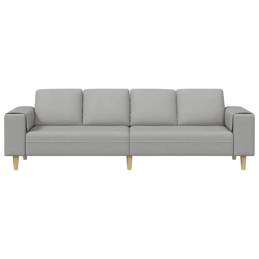 Canapé de salon Gris nuage 250 x 77 x 76 cm Polyester - 4