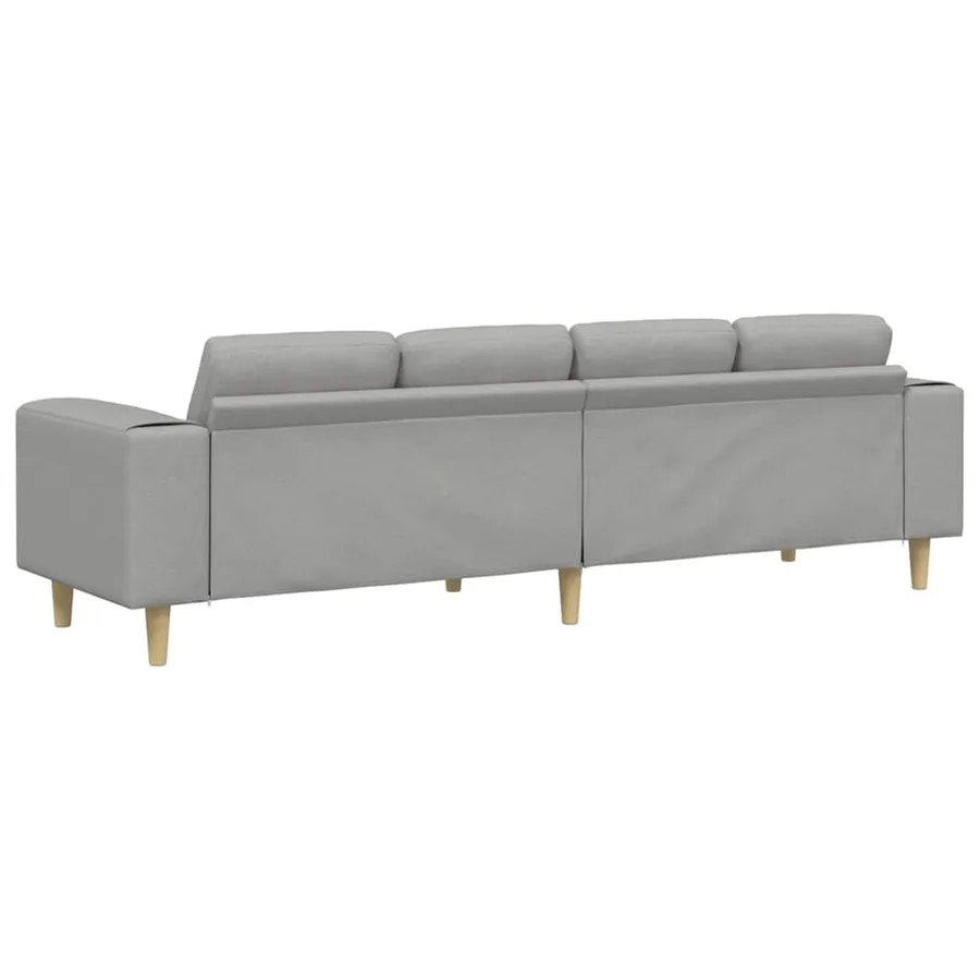 Canapé de salon Gris nuage 250 x 77 x 76 cm Polyester - 6