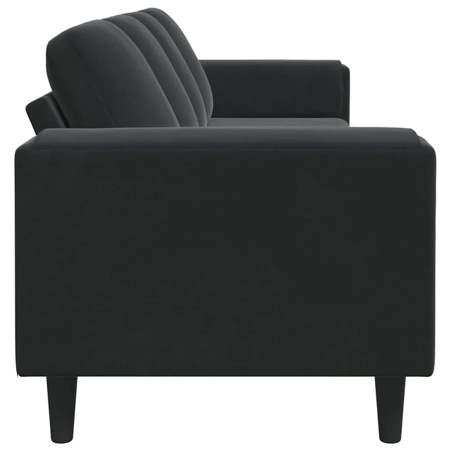 Canapé de salon Noir 250 x 77 x 76 cm - 5