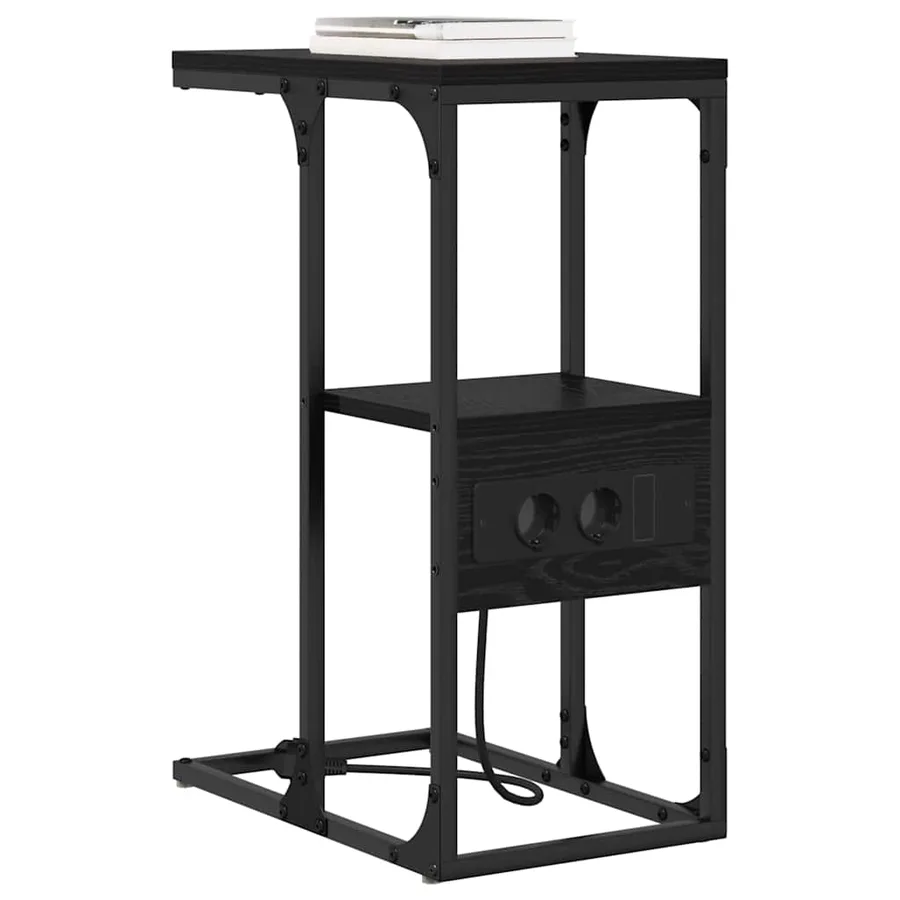 Cabinet de chevet Chêne noir 41,5 x 26 x 60,5 cm - 3