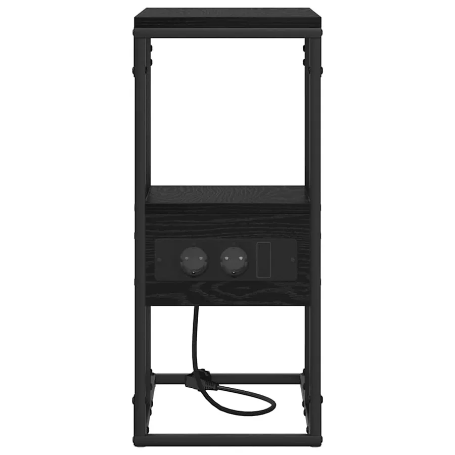 Cabinet de chevet Chêne noir 41,5 x 26 x 60,5 cm - 6