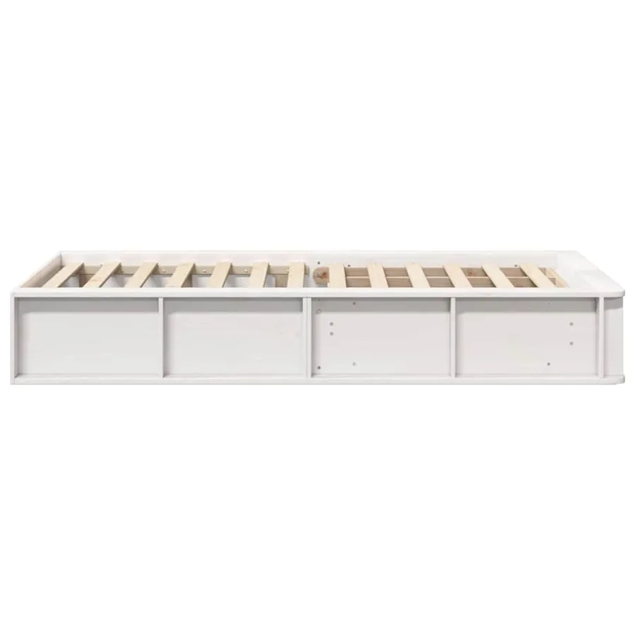 Cadre de lit Blanc 90 x 190 cm Bois de pin massif - 6