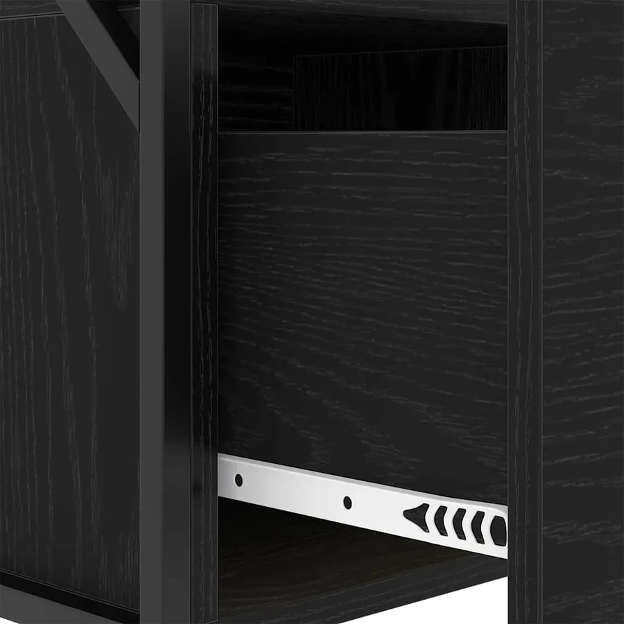 Cabinet de chevet Chêne noir 40 x 31 x 60 cm Bois d'ingénierie - 10