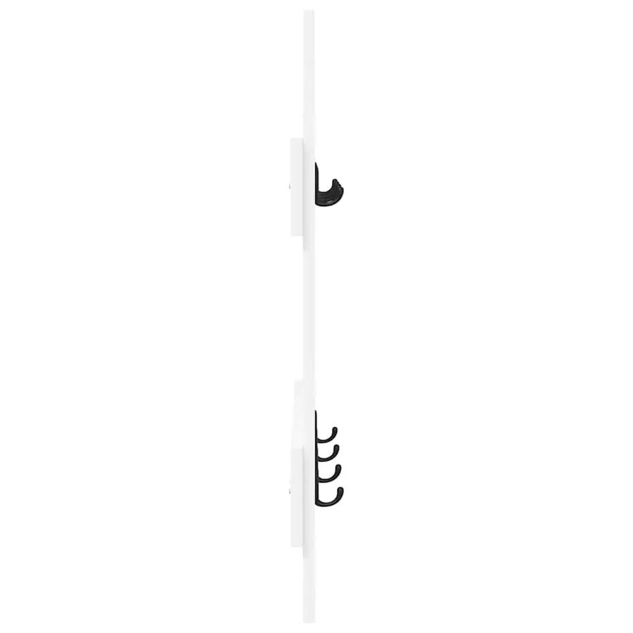 Porte-manteau mural Blanc 60 x 3 x 82 cm Bois d'ingénierie - 6