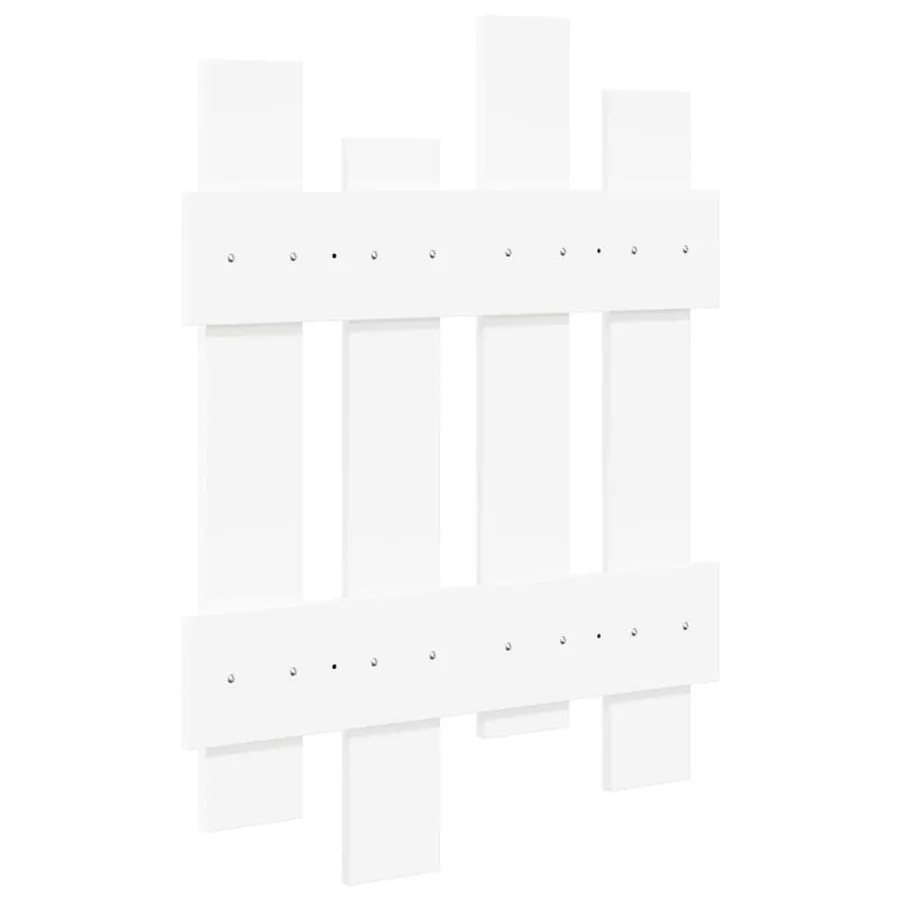 Porte-manteau mural Blanc 60 x 3 x 82 cm Bois d'ingénierie - 7