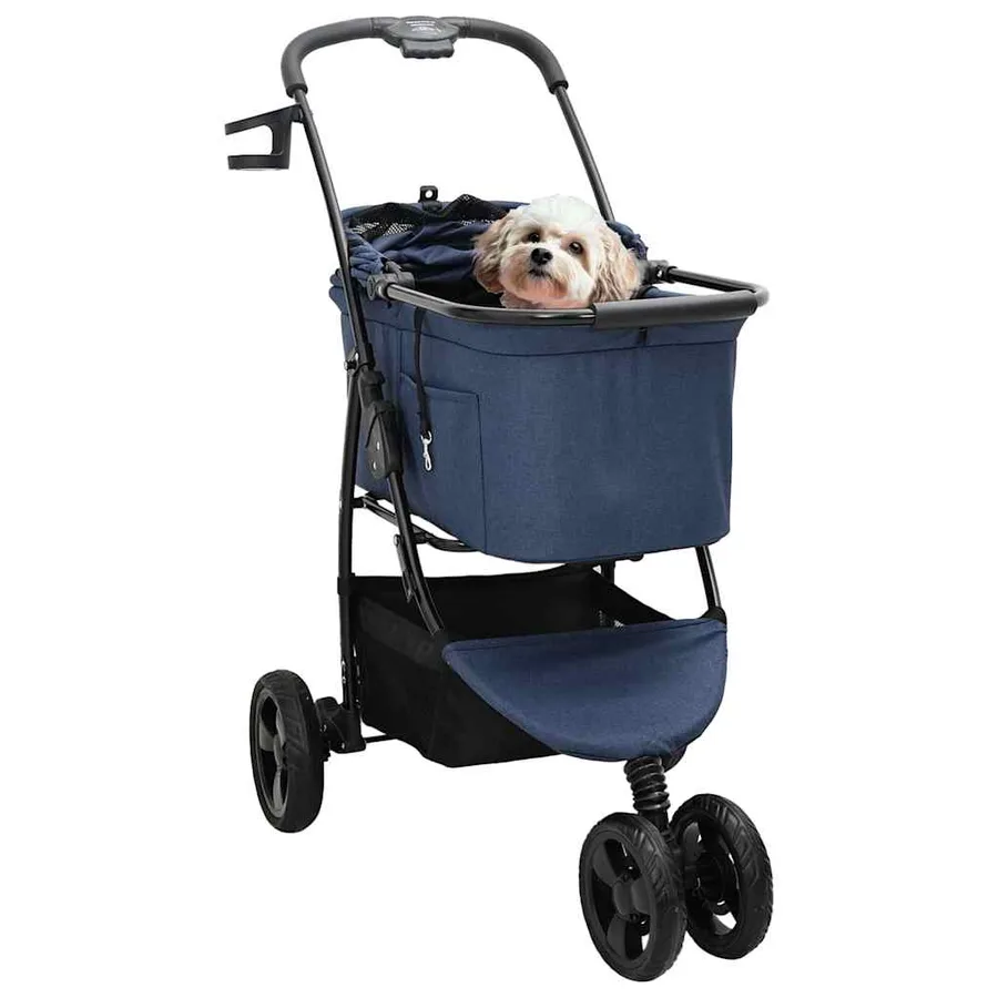 Poussette Pliante pour Animaux Bleu 78 x 54 x 101 cm Polyester - 2