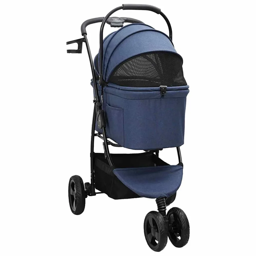 Poussette Pliante pour Animaux Bleu 78 x 54 x 101 cm Polyester - 3