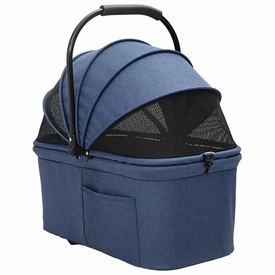 Poussette Pliante pour Animaux Bleu 78 x 54 x 101 cm Polyester - 4