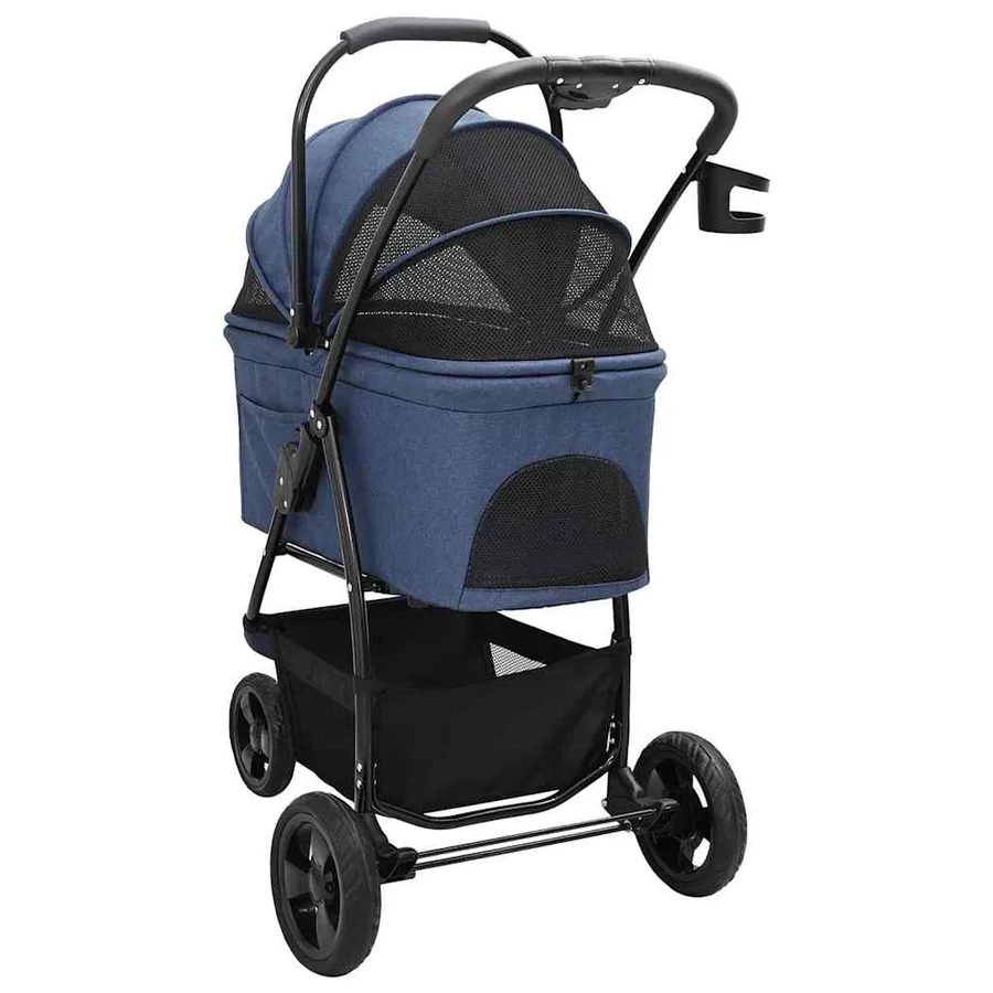 Poussette Pliante pour Animaux Bleu 78 x 54 x 101 cm Polyester - 9