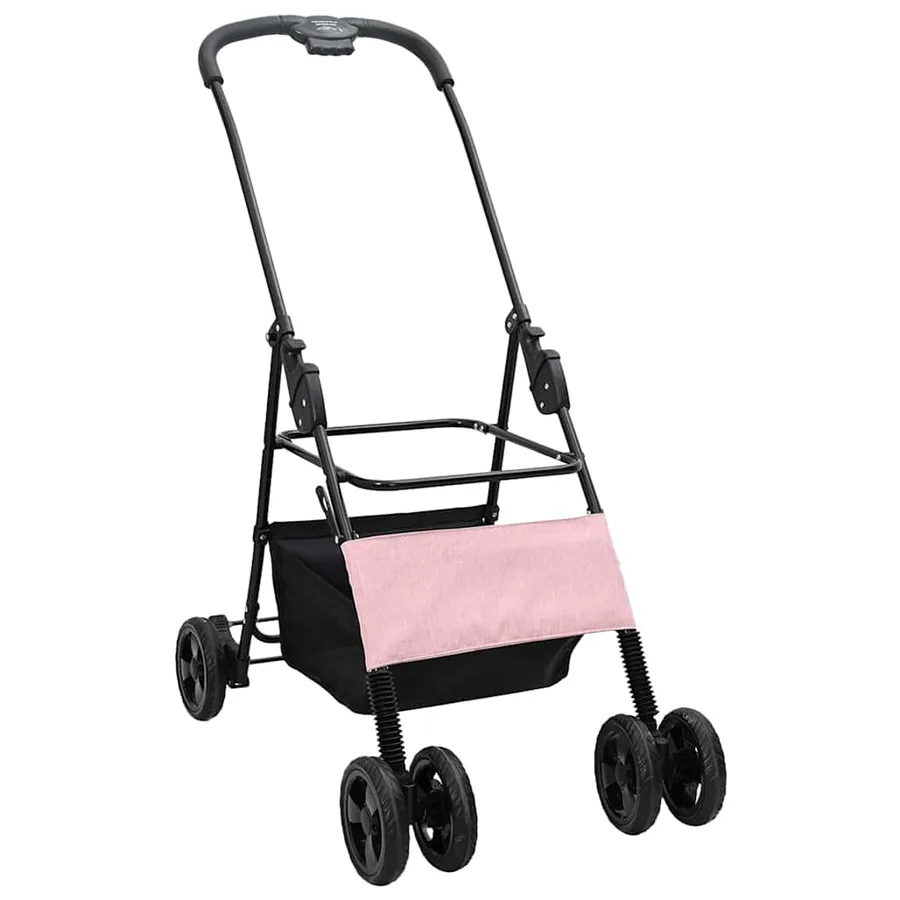 Poussette Pliante pour Animaux Rose 81 x 47 x 99 cm Polyester - 4