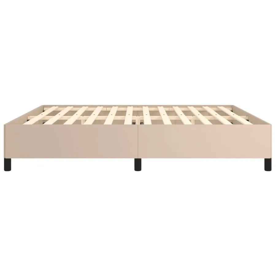 Cadre de lit sans matelas cappuccino 200x200 cm similicuir - 6