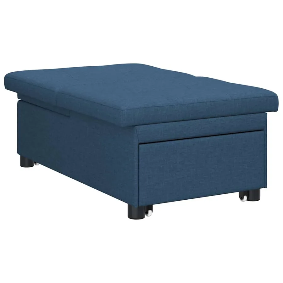 Canapé-lit escamotable Bleu 194 x 50 x 82 cm tissu - 4