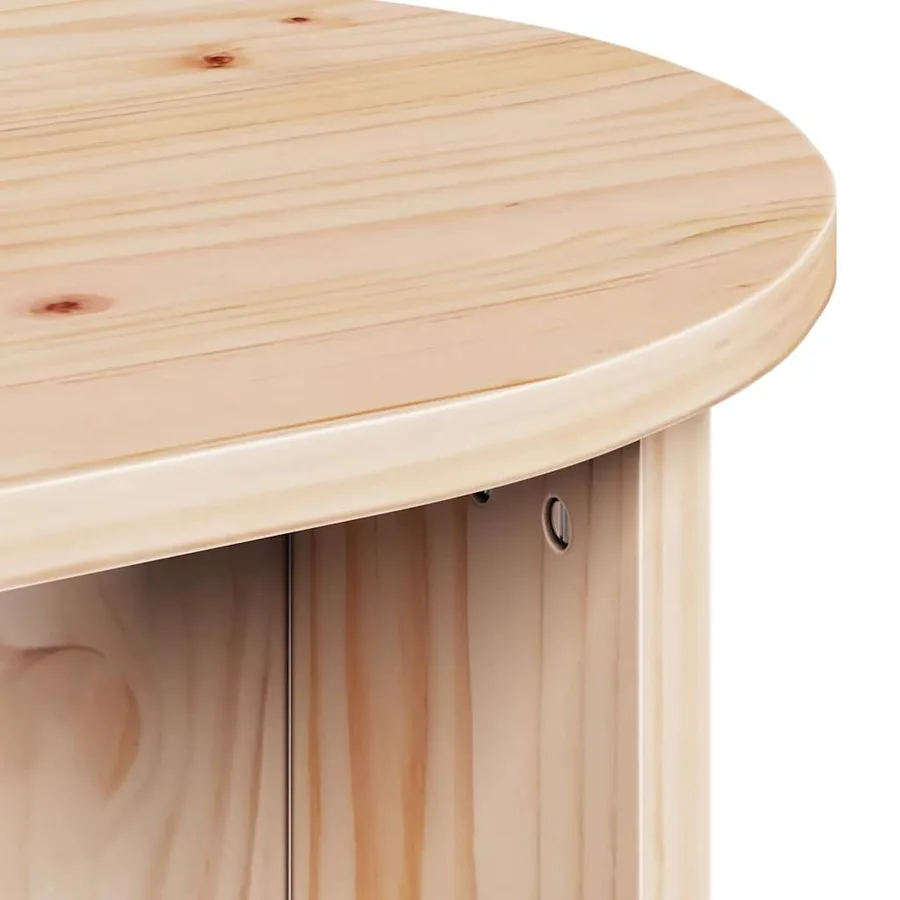 Table basse Naturel 80 x 39,5 x 35 cm Bois de pin massif - 10