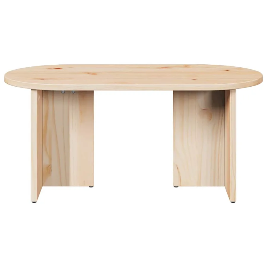 Table basse Naturel 80 x 39,5 x 35 cm Bois de pin massif - 6