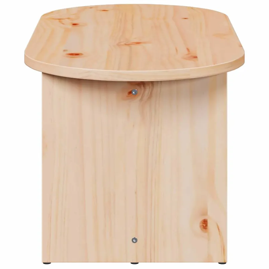 Table basse Naturel 80 x 39,5 x 35 cm Bois de pin massif - 7