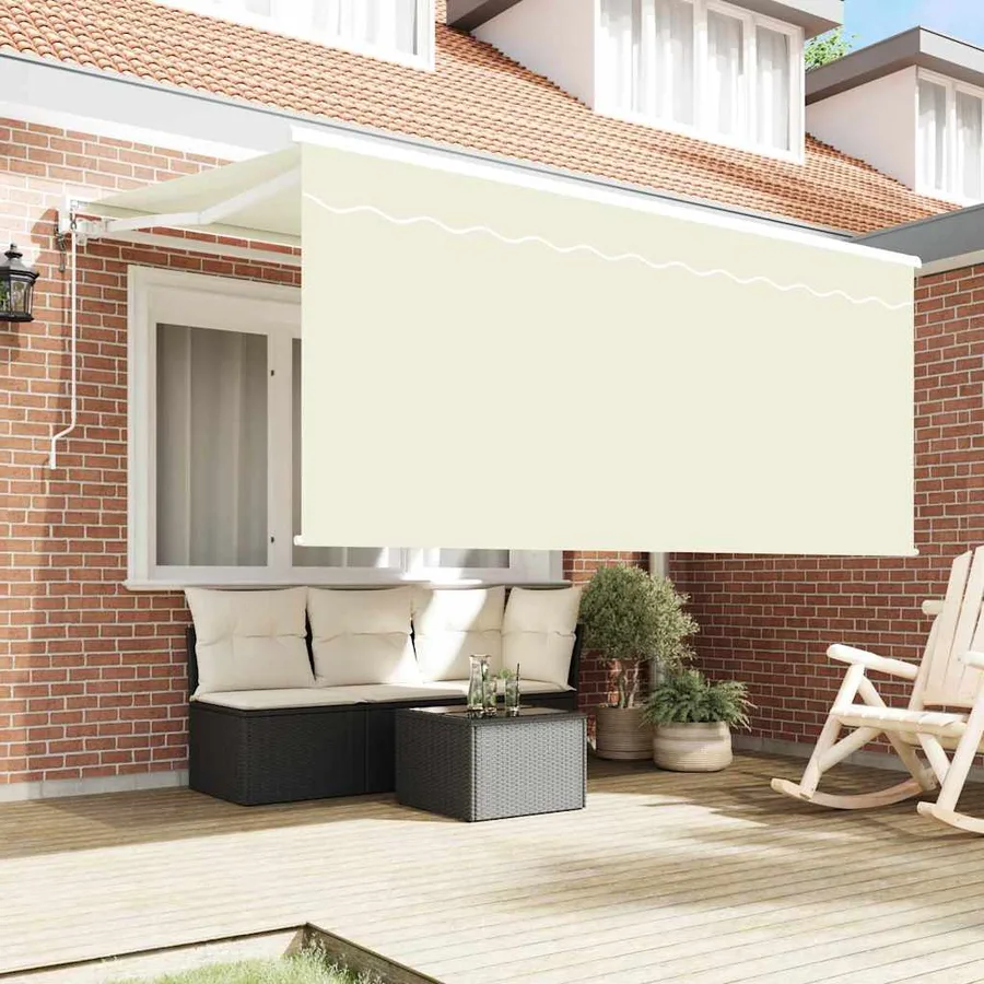 Auvent Rétractable Crème 300 x 200 cm Polyester et Aluminium - 3
