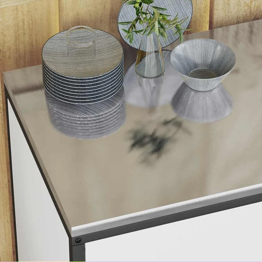 Ensemble de rangement cuisine HATTEM 2 pcs Blanc - 5