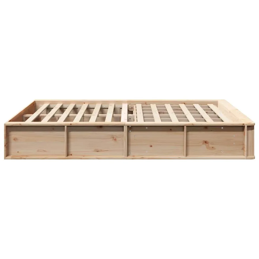 Cadre de lit Marron 160 x 200 cm Bois de pin massif - 6