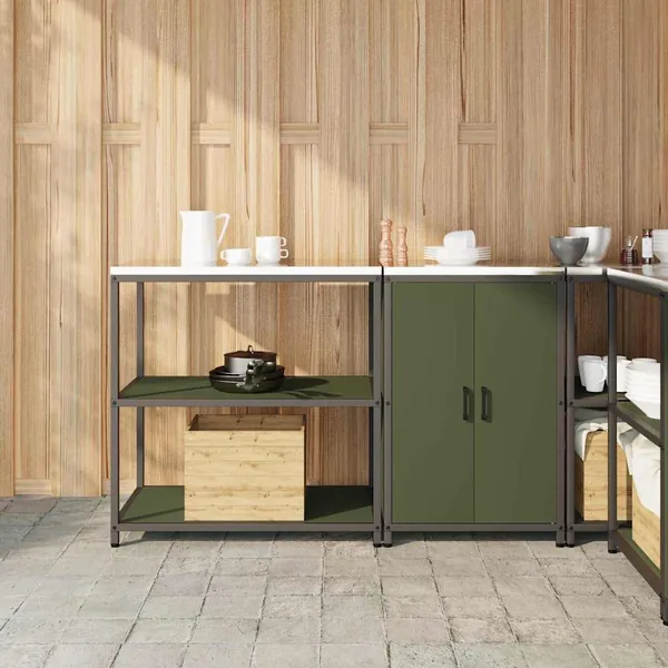 Ensemble de rangement cuisine HATTEM 2 pcs Vert olive