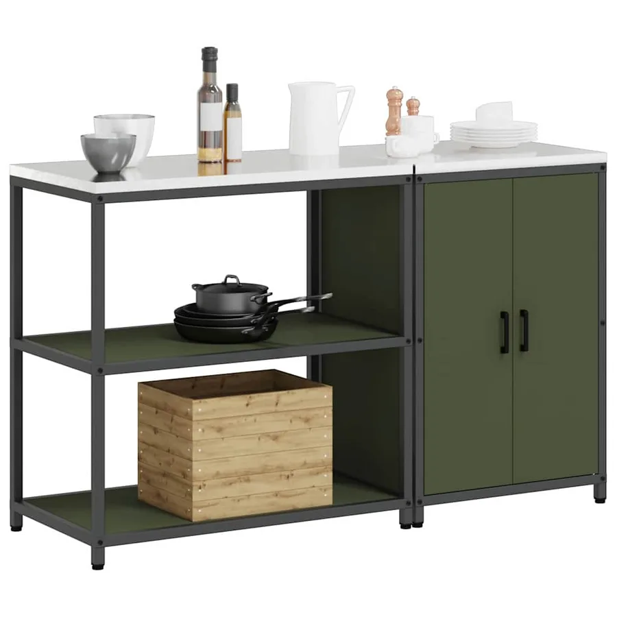 Ensemble de rangement cuisine HATTEM 2 pcs Vert olive - 3