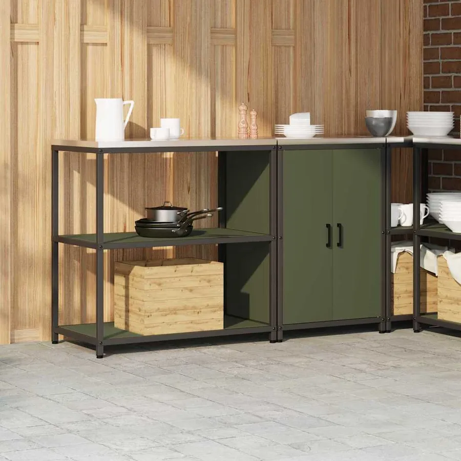 Ensemble de rangement cuisine HATTEM 2 pcs Vert olive - 4