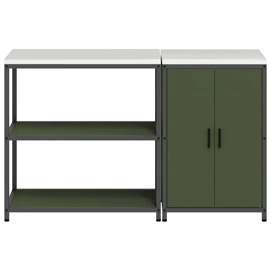 Ensemble de rangement cuisine HATTEM 2 pcs Vert olive - 9