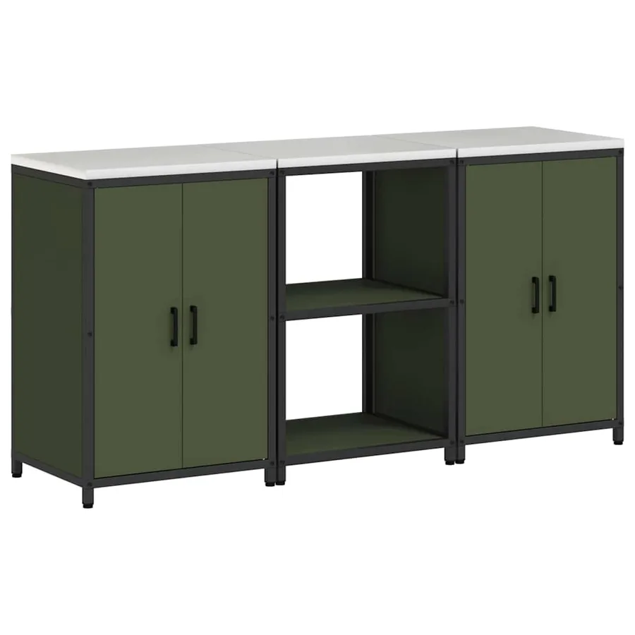 Ensemble de rangement cuisine HATTEM 3 pcs Vert olive - 2