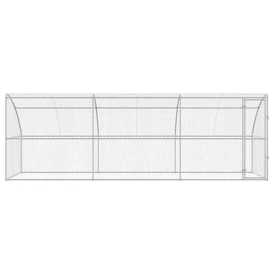 Kennel pour Chiens 3 pcs Argenté 6 x 2 x 2 m Acier galvanisé - 4