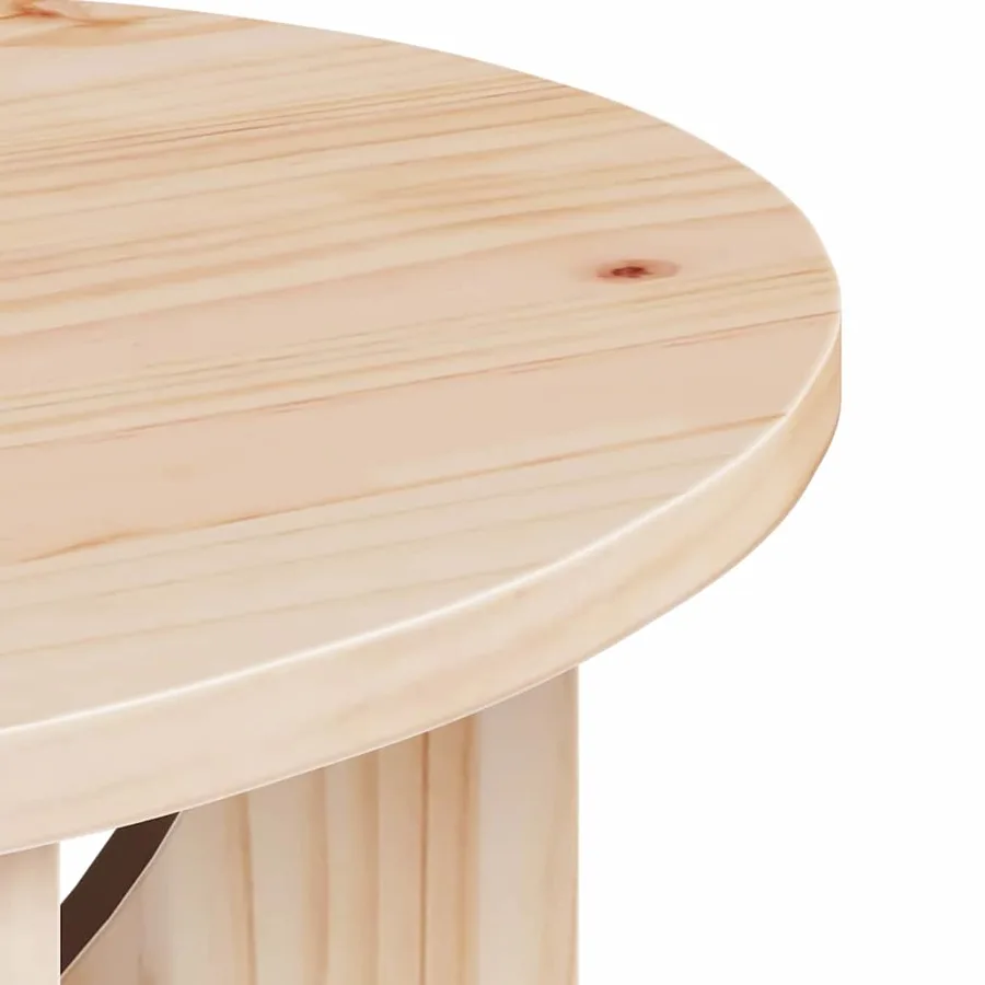 Table basse Naturel 50 x 50 x 35 cm Bois massif en pin - 10