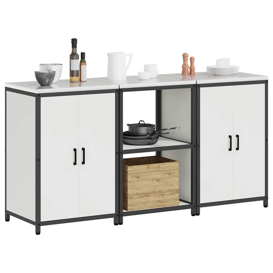Ensemble de rangement cuisine HATTEM 3 pcs Blanc - 3