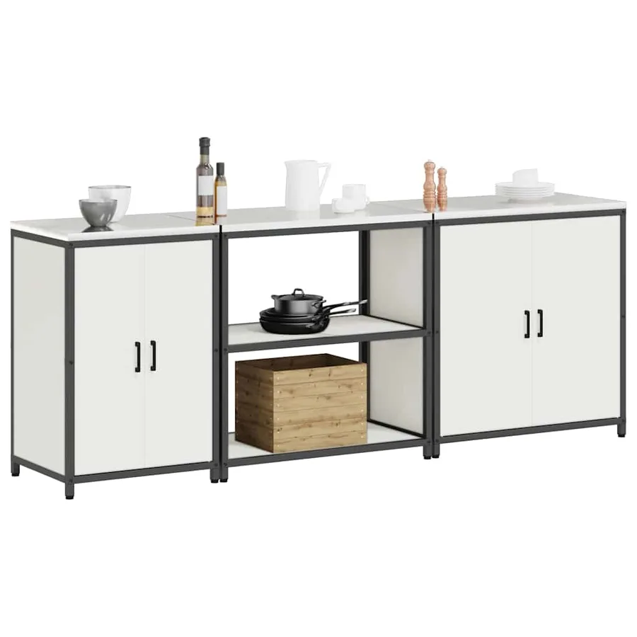 Ensemble de rangement cuisine HATTEM 3 pcs Blanc - 3