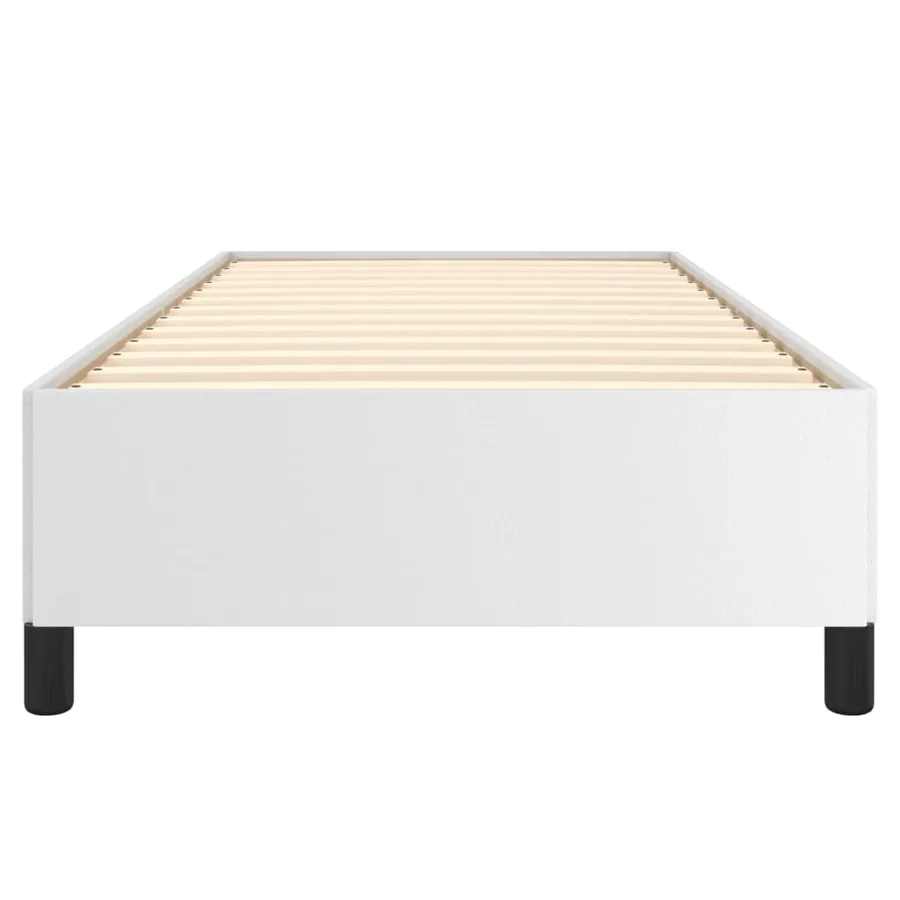 Cadre de lit sans matelas blanc 100x200 cm similicuir - 5