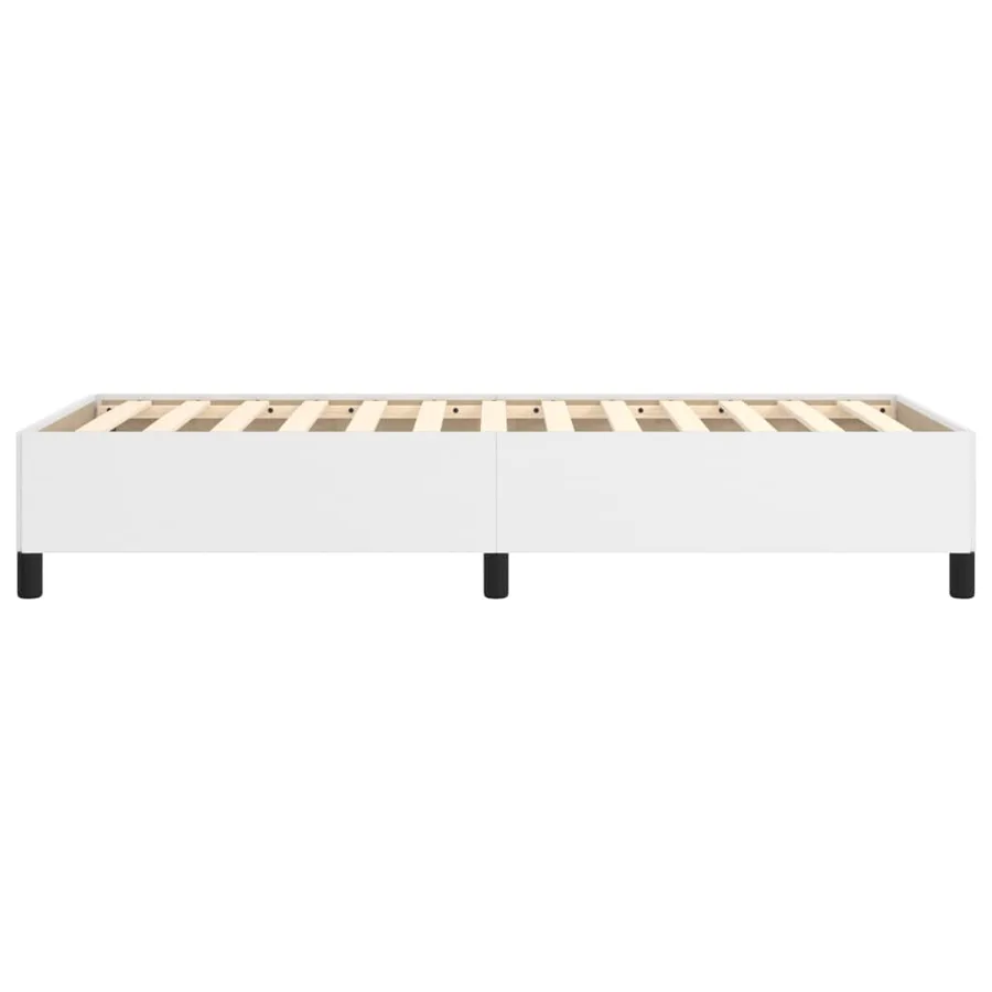 Cadre de lit sans matelas blanc 100x200 cm similicuir - 6