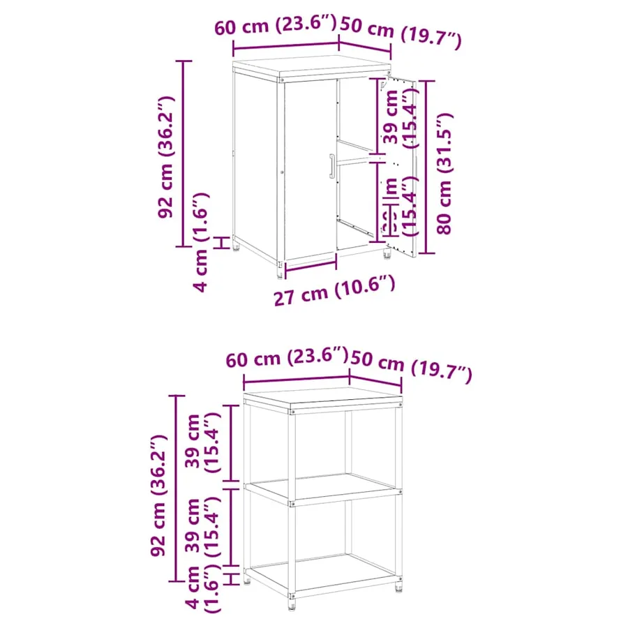 Ensemble de rangement cuisine HATTEM 2 pcs Blanc - 16