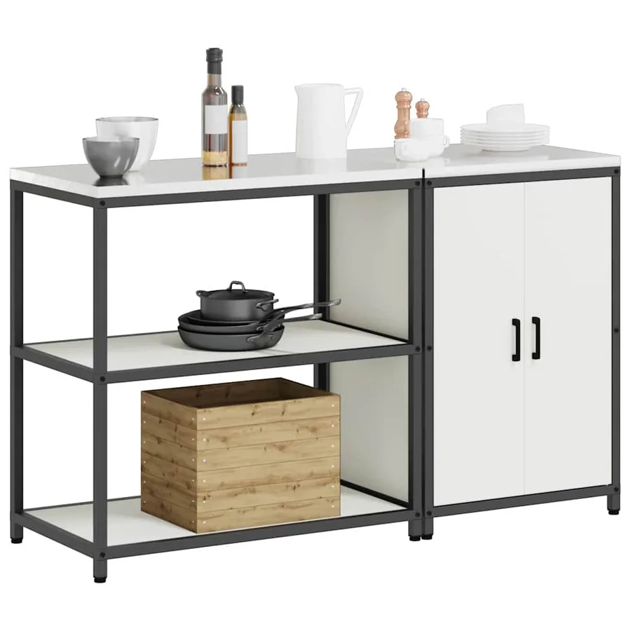 Ensemble de rangement cuisine HATTEM 2 pcs Blanc - 3