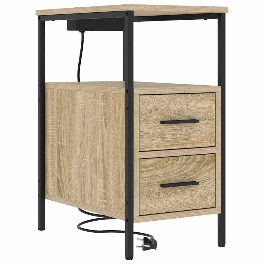 Cabinet de chevet avec tiroir Chêne Sonoma 30 x 48 x 61 cm - 2
