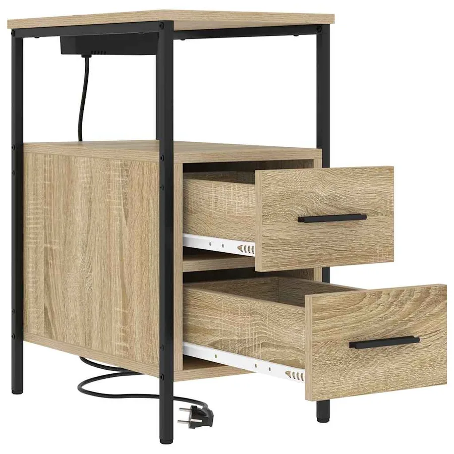 Cabinet de chevet avec tiroir Chêne Sonoma 30 x 48 x 61 cm - 5