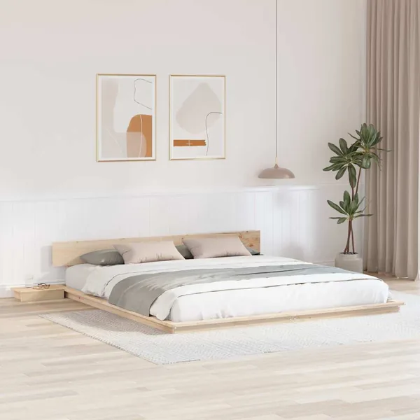 Cadre de lit Marron 200 x 200 cm bois