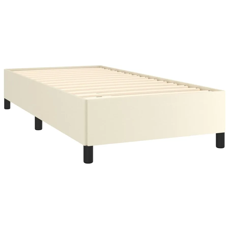 Cadre de lit sans matelas crème 80x200 cm similicuir - 4
